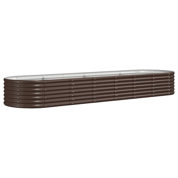 vidaXL Lit surélevé de jardin Acier enduit de poudre marron