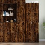 vidaXL Buffet haut chêne fumé 40x42 5x185 cm bois d'ingénierie