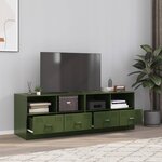 vidaXL Meubles TV 2 Pièces vert olive 67x39x44 cm acier