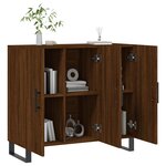 vidaXL Buffet chêne marron 90x34x80 cm bois d'ingénierie