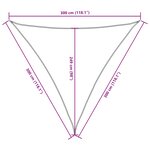 vidaXL Voile de parasol tissu oxford triangulaire 3x3x3 m orange