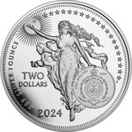 Pièce de monnaie en Argent 2 Dollars g 31.1 (1 oz) Millésime 2024 Icons of Inspiration WILLIAM SHAKESPEARE