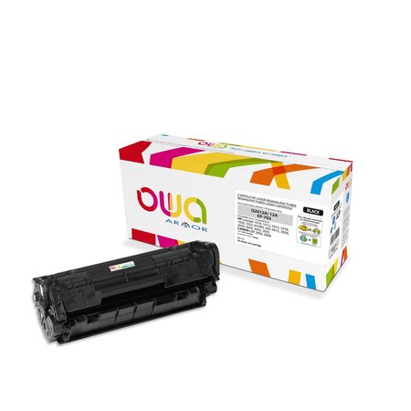 Toner d'encre remanufacturé, compatible pour HP 12A Q2612A - Noir