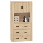 vidaXL Buffet haut Chêne sonoma Bois d'ingénierie
