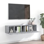 vidaXL Ensemble de meubles TV 2 Pièces Sonoma gris Bois d'ingénierie