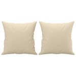vidaXL Ensemble de canapés 2 Pièces avec coussins crème tissu