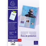 Sachet De 10 Étuis De Protection Simples Polypropylène 12/100e - A4 - Cristal - X 10 - Exacompta