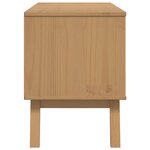 vidaXL Meuble TV OLDEN blanc et marron 114x43x57 cm bois de pin massif