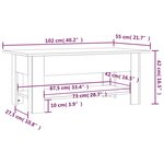 vidaXL Table basse chêne fumé 102x55x42 cm bois d'ingénierie