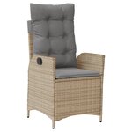 vidaXL Ensemble à manger de jardin coussins 4 Pièces beige résine tressée