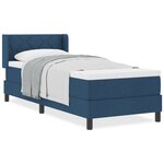 Lit à ressorts vidaXL avec matelas bleu 80x200 cm tissu