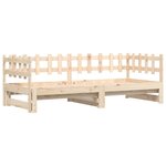 vidaXL Lit coulissant 2x(90x200) cm Bois de pin massif