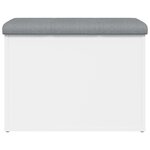 vidaXL Banc de rangement blanc 62x42x45 cm bois d'ingénierie
