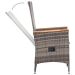 vidaXL Ensemble de salle à manger de jardin avec coussins 9 Pièces Gris