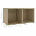 vidaXL Meuble TV chêne sonoma 72x35x36 5 cm bois d’ingénierie