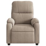 vidaXL Fauteuil inclinable de massage électrique taupe