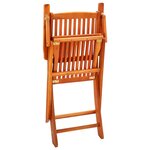 vidaXL Ensemble à manger d'extérieur pliable 9 Pièces Bois d'eucalyptus