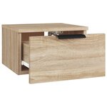 vidaXL Table de chevet murale Chêne sonoma 34x30x20 cm