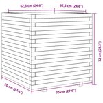 vidaXL Jardinière 70x70x72 cm bois massif douglas