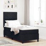 vidaXL Lit à Ressorts avec Matelas & LED Noir 80x200 cm Tissu