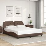 vidaXL Cadre de lit sans matelas marron 160x200 cm similicuir