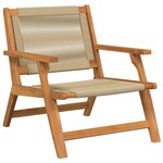 vidaXL Ensemble de chaises de jardin de 4 - Bois d'acacia beige
