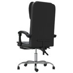 Chaise fauteuil siège pivotante de inclinable de bureau informatique étude similicuir noir 02_0024262