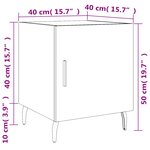 vidaXL Tables de chevet 2 Pièces sonoma gris 40x40x50cm bois d'ingénierie