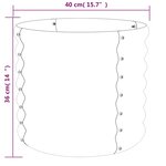 vidaXL Jardinière de jardin Acier enduit de poudre 40x40x36 cm Vert