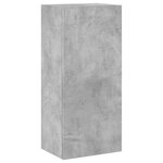 vidaXL Meuble TV mural gris béton 40 5x30x90 cm bois d'ingénierie
