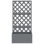 vidaXL Jardinières en treillis 2 Pièces Gris 65x33x135 cm WPC