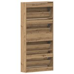 vidaXL Armoire à Chaussures Chêne Artisanal Bois d'Ingénierie