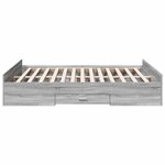 vidaXL Cadre de lit à tiroirs sonoma gris 160x200 cm bois d'ingénierie