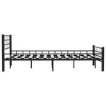 vidaXL Cadre de lit sans matelas noir acier 140x200 cm