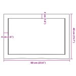 vidaXL Étagère murale 60x40x(2-4) cm bois de chêne massif non traité
