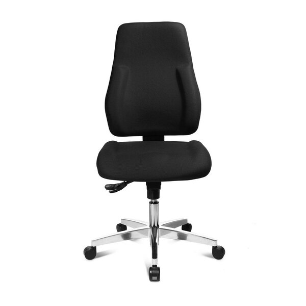 Siège de bureau Alyosha, tissu rembourré - Noir