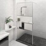vidaXL Paroi de douche et étagère Chrome 90x195 cm Verre ESG&Aluminium