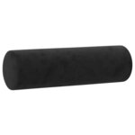 vidaXL Ensemble de canapés 4 Pièces avec coussins noir velours