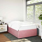 vidaXL Cadre de lit sans matelas rose 120x200 cm velours