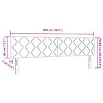Tête de lit vidaXL Design Blocs Diamant Gris Foncé 200 cm Velours
