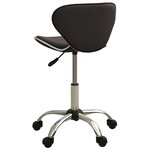 Chaise fauteuil siège de bureau informatique étude similicuir brun 02_0024034