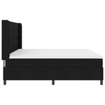 Lit Box Spring vidaXL avec Matelas et LED Noir 200x200 cm Tissu