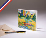 Carte double le musée créée et imprimée en france sur papier certifié fsc - dans le jardin de schloss pretzfeld de curt herrmann