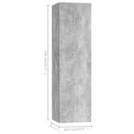 vidaXL Ensemble de meubles TV 7 Pièces Gris béton Bois d'ingénierie
