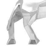 Sculpture de taureau vidaXL Argent 74x23x39 cm Aluminium