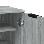 vidaXL Meuble à chaussures Sonoma gris 59x35x100 cm Bois d'ingénierie