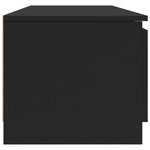 vidaXL Meuble TV Noir 140x40x35 5 cm Bois d'ingénierie
