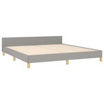vidaXL Cadre de lit sans matelas gris clair 160x200 cm tissu