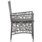 vidaXL Ensemble à manger d'extérieur 7 Pièces Résine tressée Gris