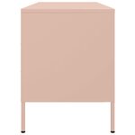 vidaXL Meuble TV rose 100 5x39x50 5 cm acier